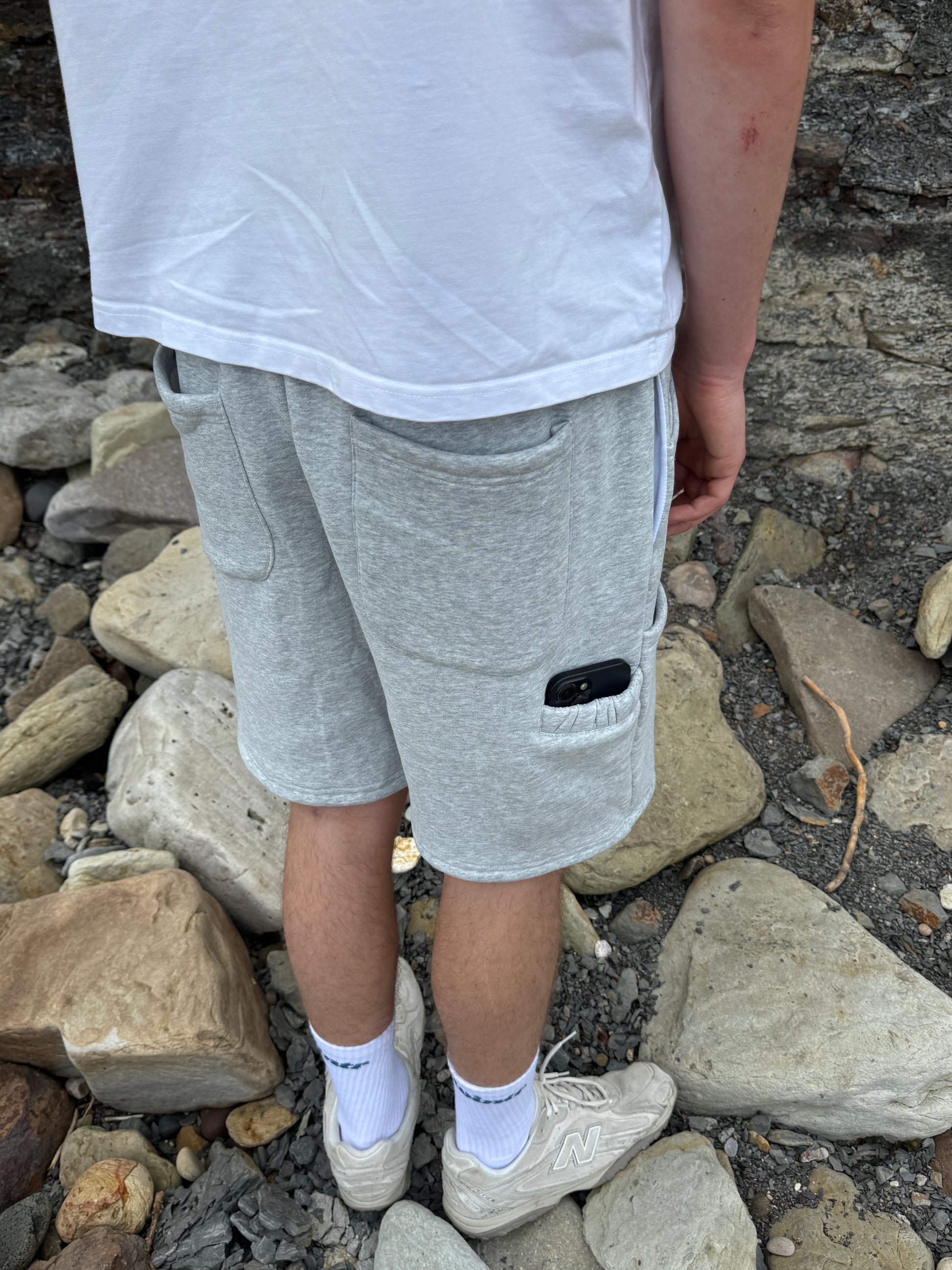WTR 500gsm Shorts - Grey Marl